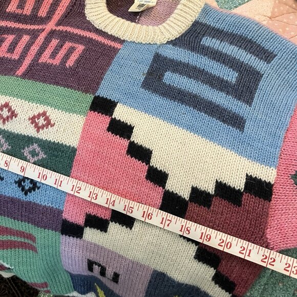 Vintage El Gran Pajaten Sweater Womens Wool Handcrafted Alpaca Wool Knit - Picture 7 of 8